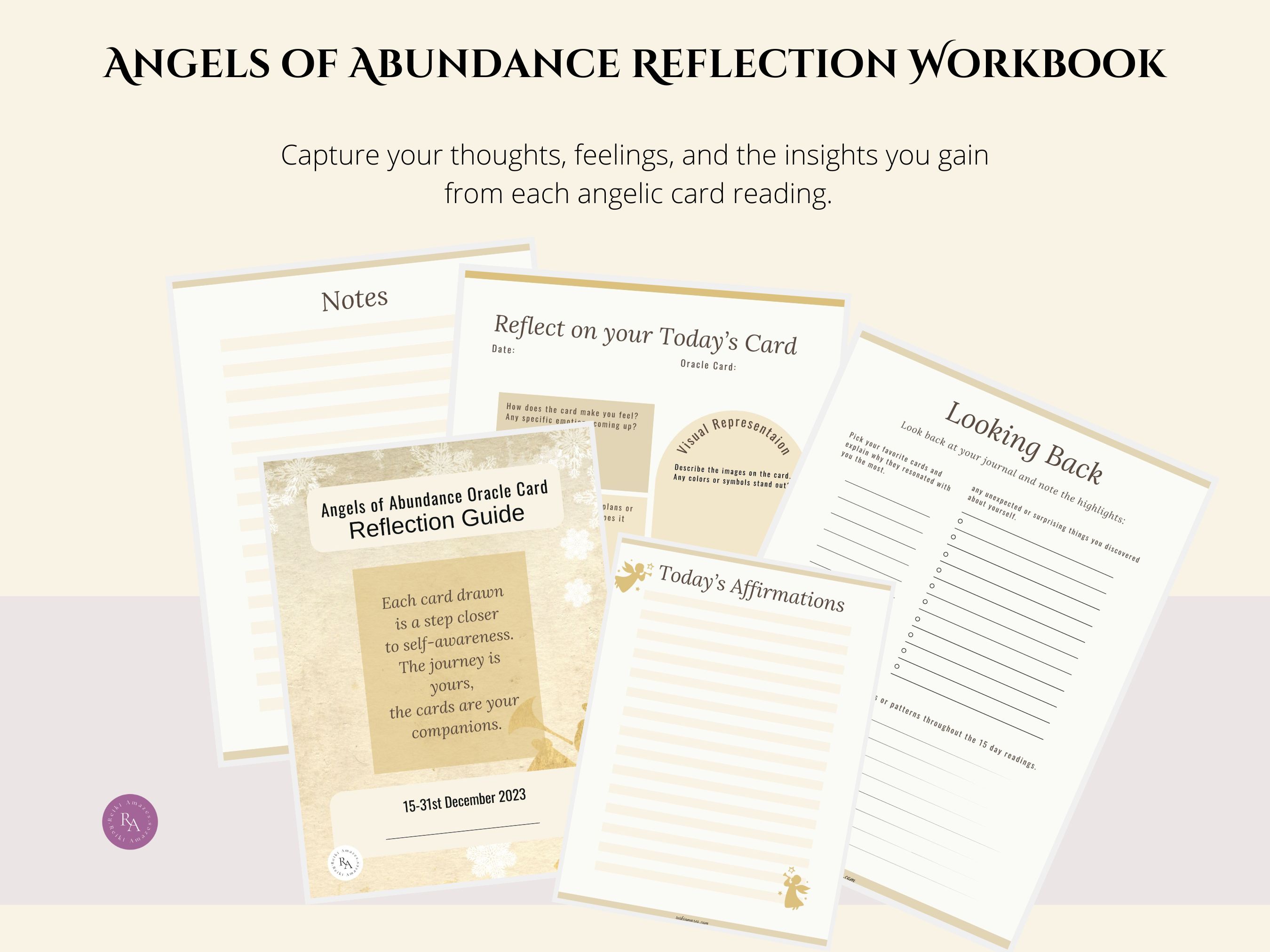 Angels of Abundance Reflection workbook