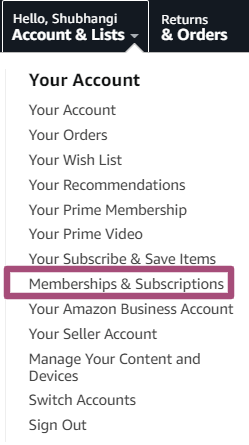 manage your amazon subscriptions