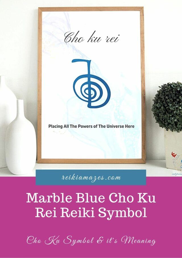 Marble Blue Cho Ku Rei Reiki Symbol