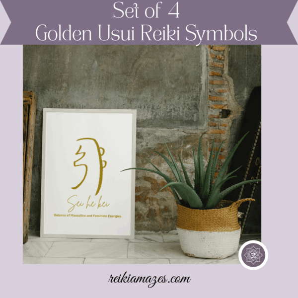 PRODUCT IMAGE- Set of 4 Golden Usui Reiki Symbols