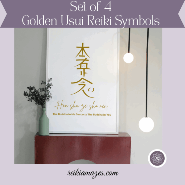 PRODUCT IMAGE- Set of 4 Golden Usui Reiki Symbols