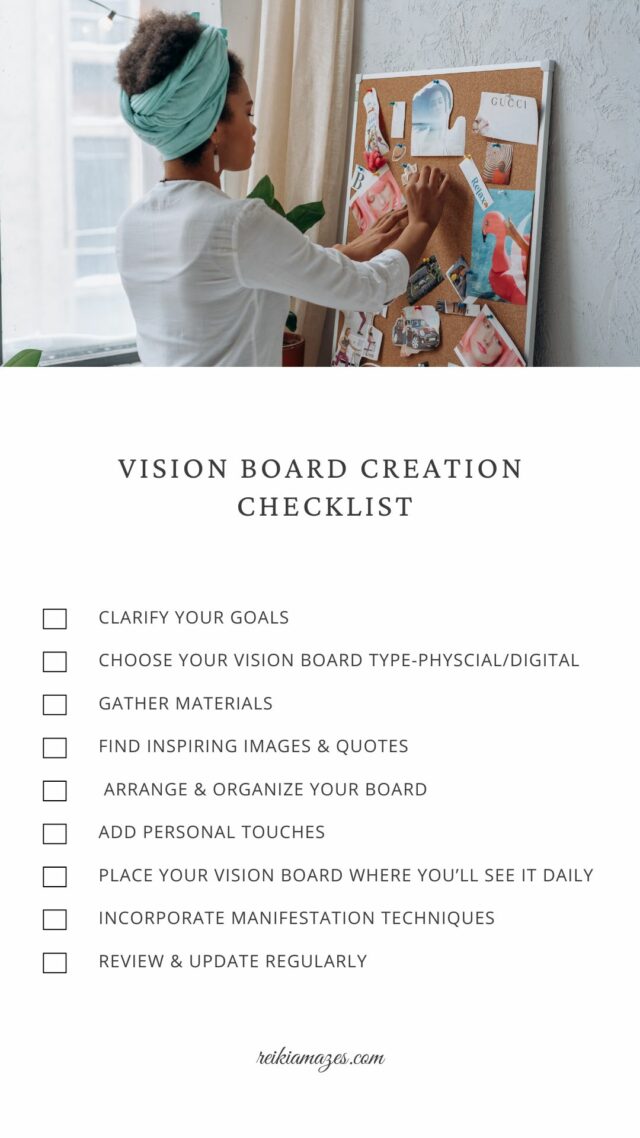 Vision Board Creation CheckList