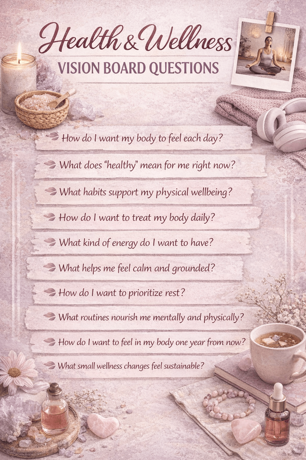 Vision Board Questions for Health and Wellness 